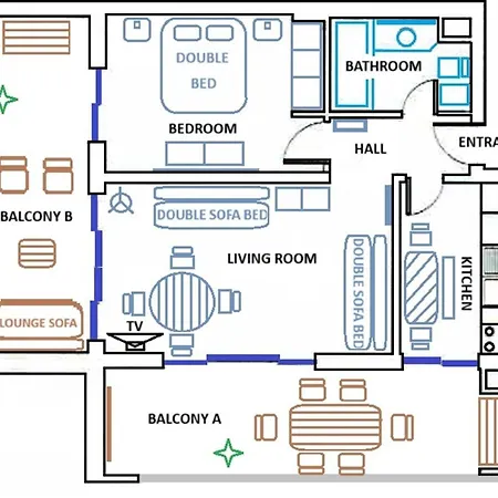 Riviera Flat T1 Appartement